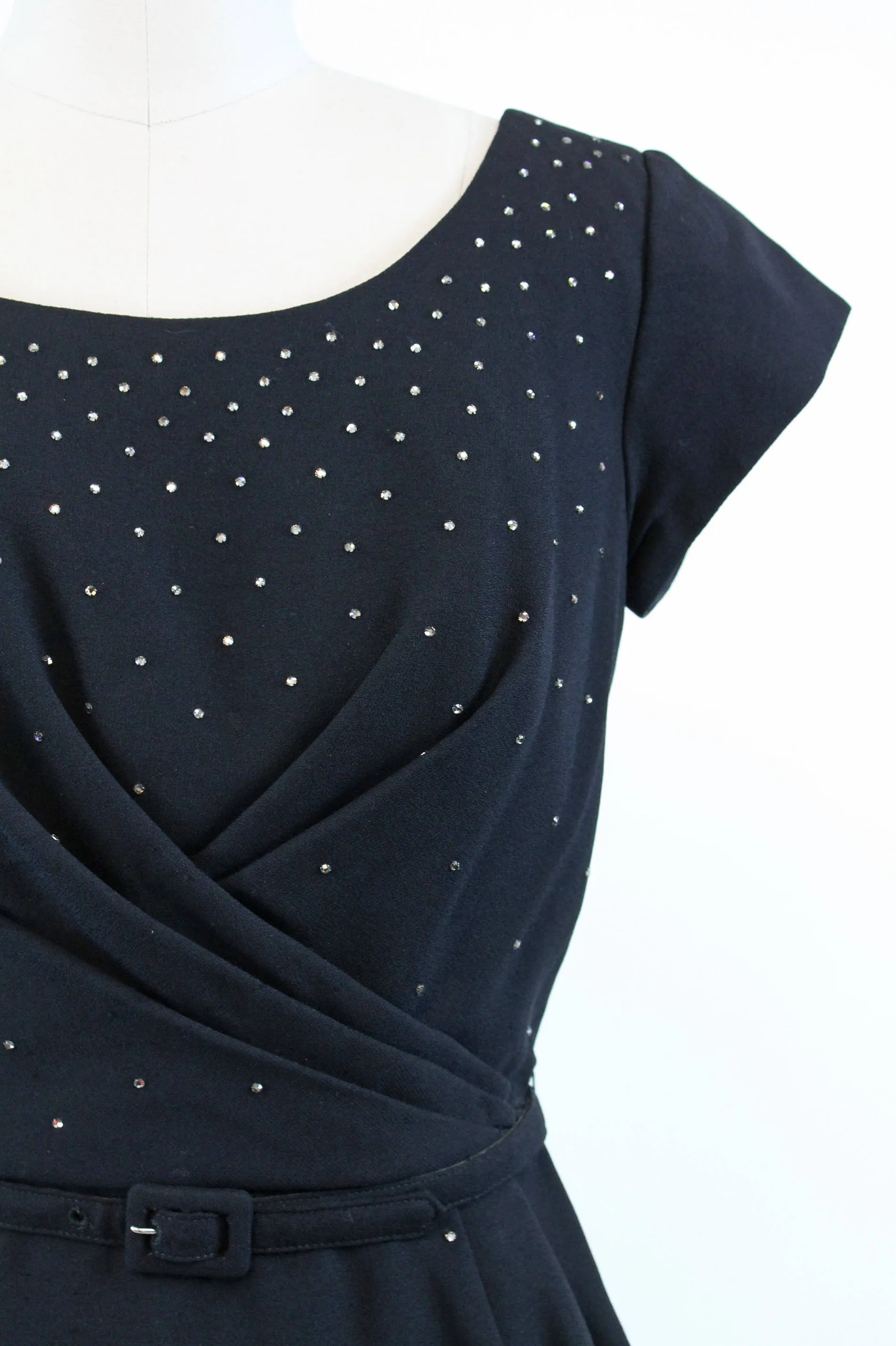 1950s rhinestone dress xs | new fall