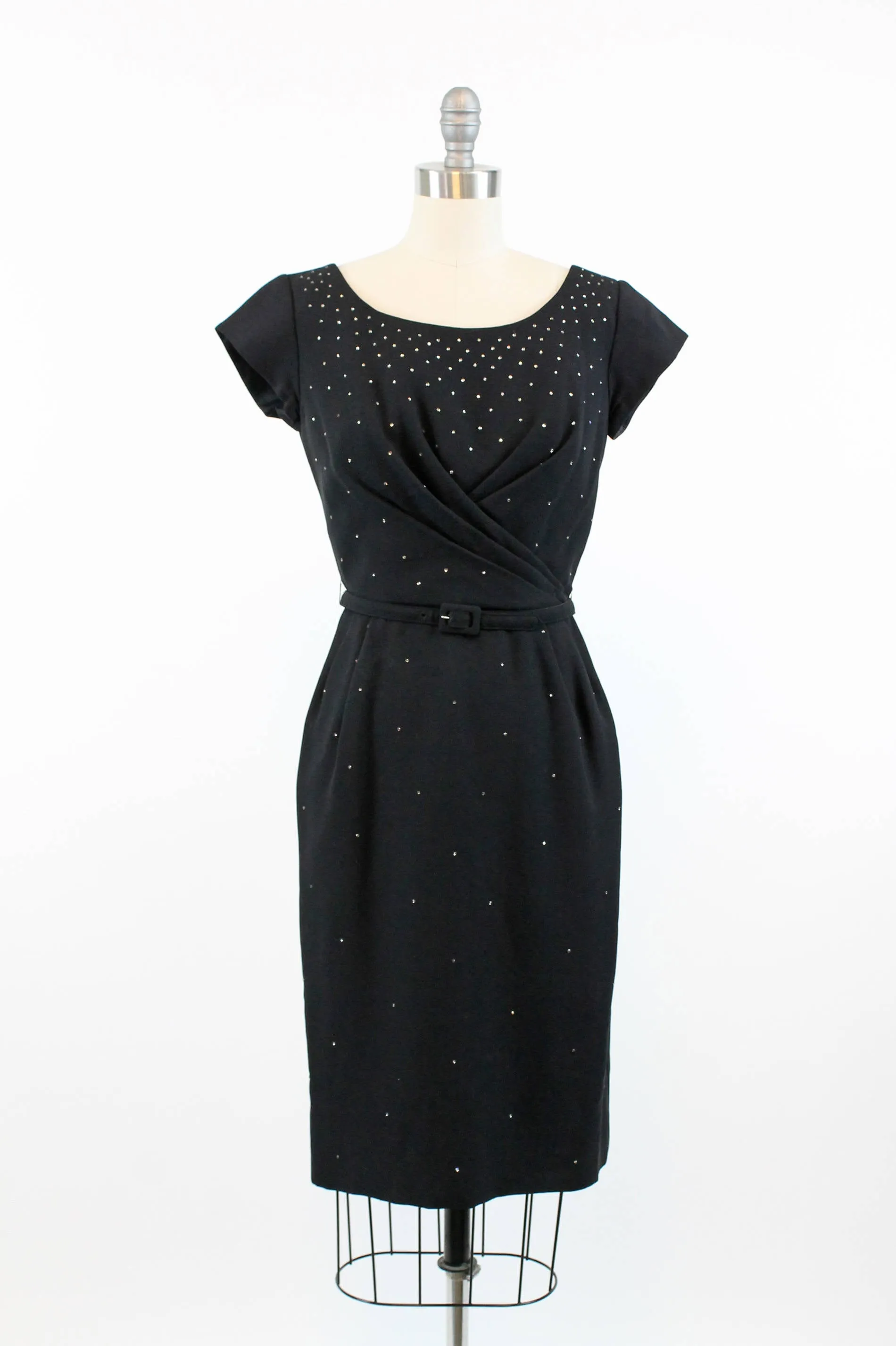 1950s rhinestone dress xs | new fall