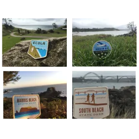 21 Oregon State Parks - "Oregon Coast" Iron-on Patch Set