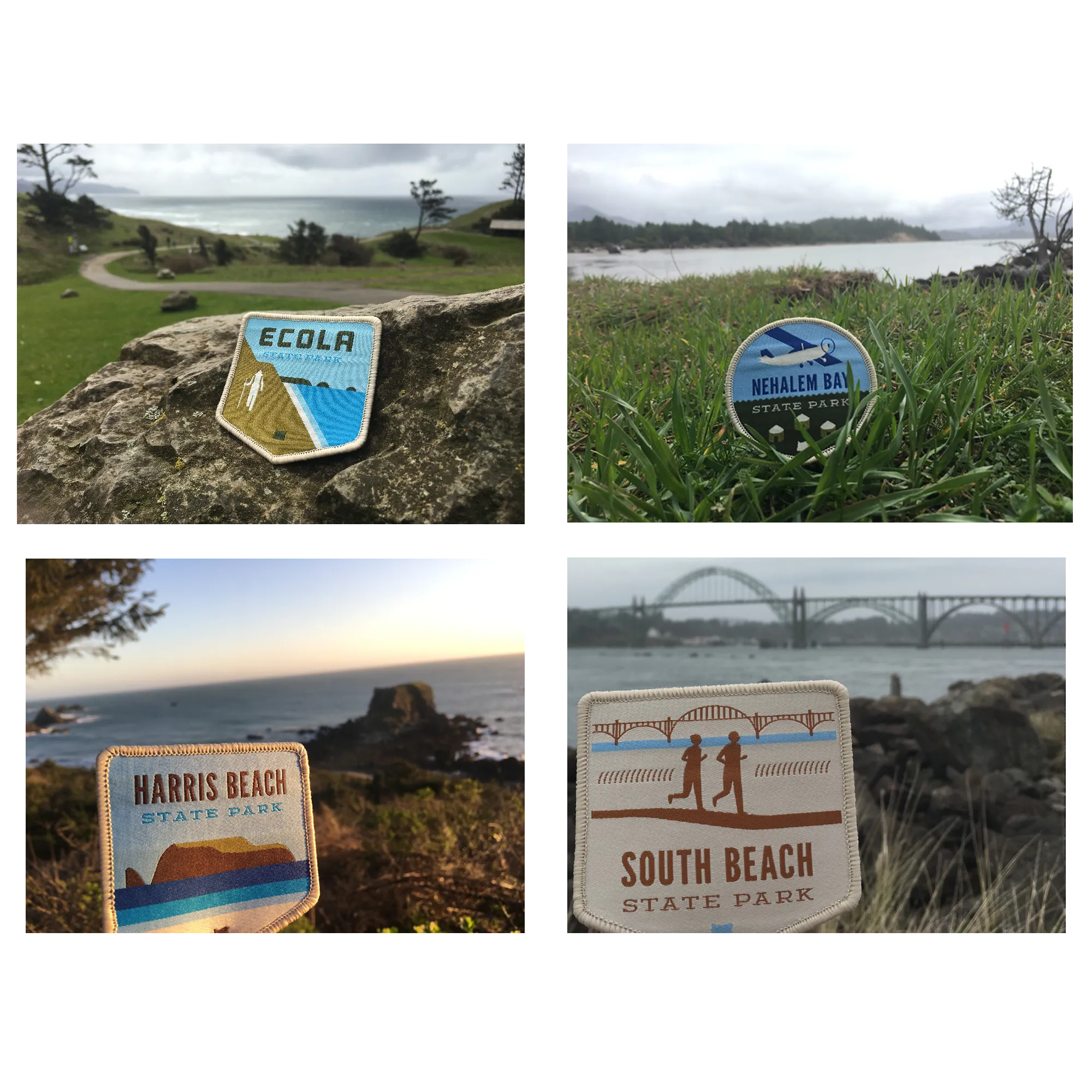 21 Oregon State Parks - "Oregon Coast" Iron-on Patch Set