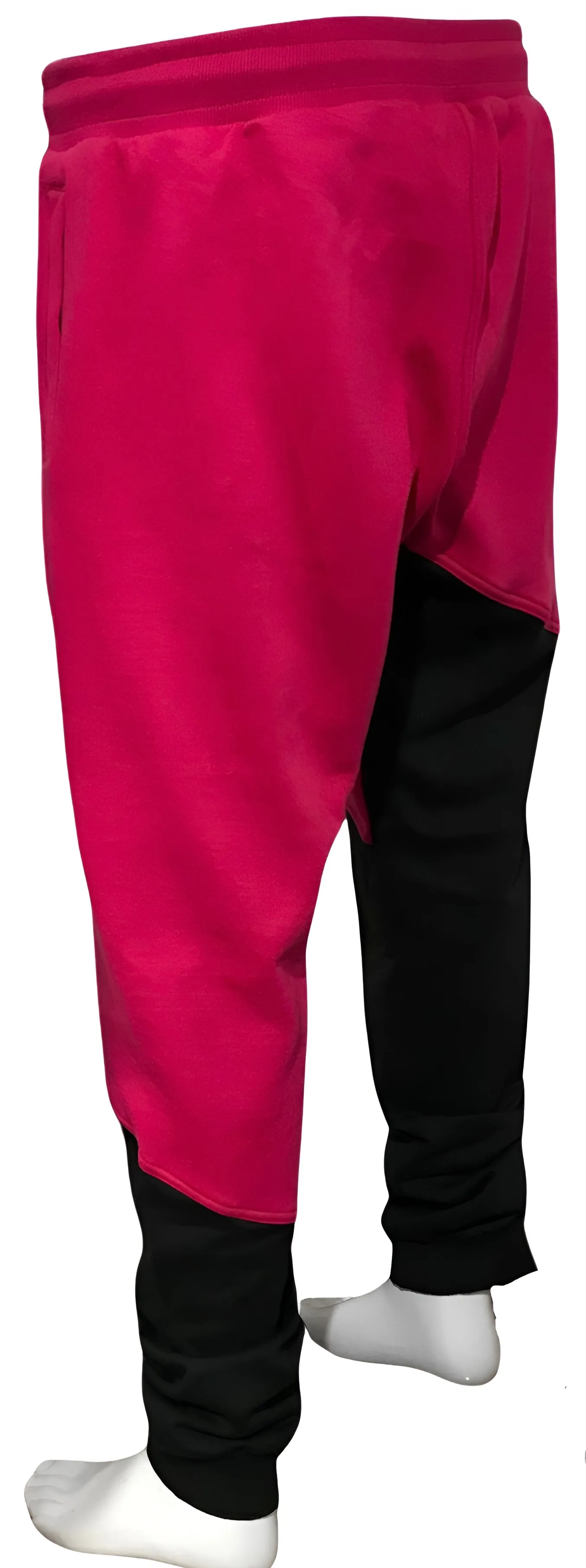 ^23^ (BLACK-HOT PINK)* JOGGER SWEATPANTS (CUT & SEW) (UNISEX)