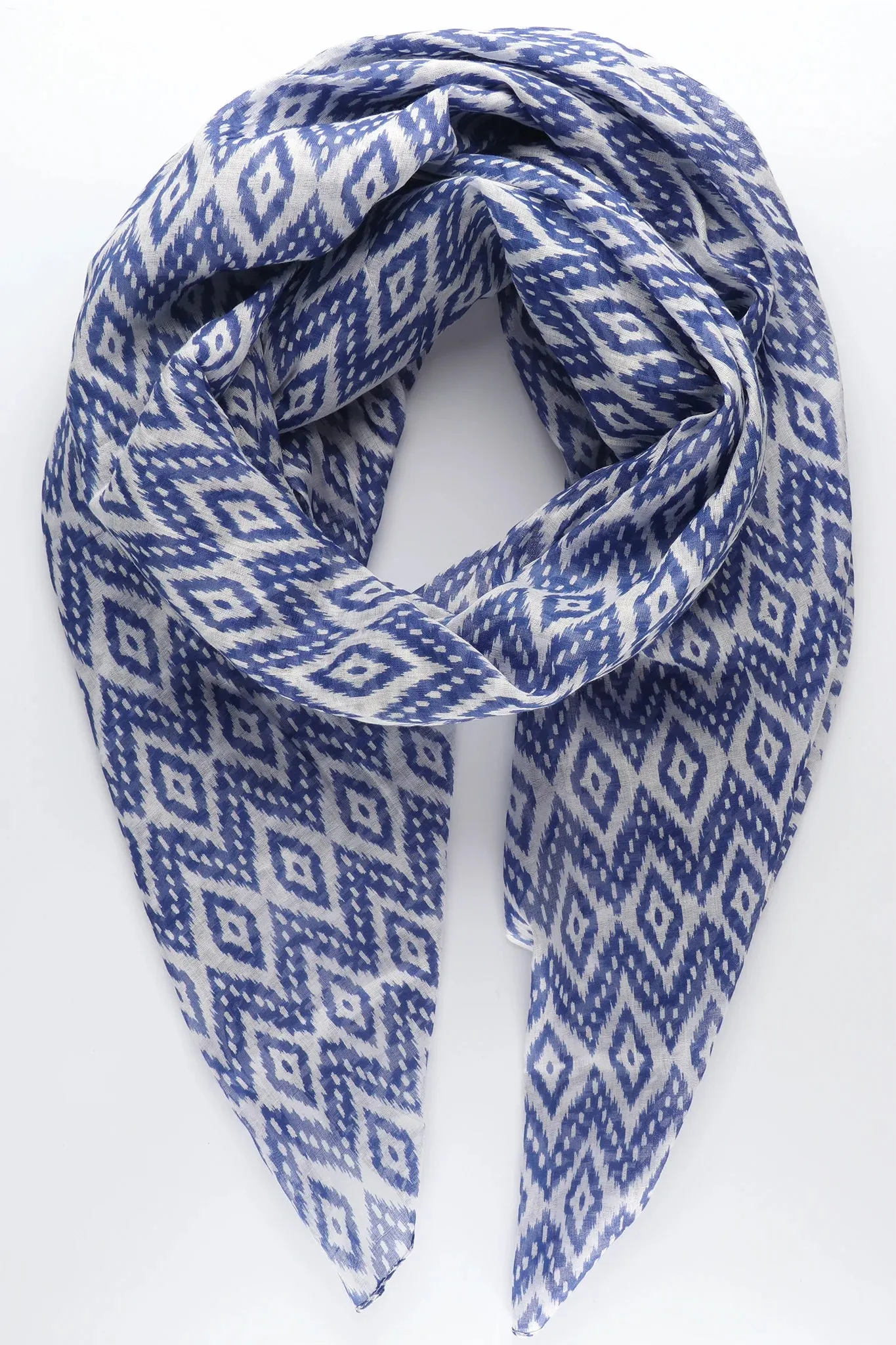 3170O Cotton Scarf in Moroccan Ikat Print