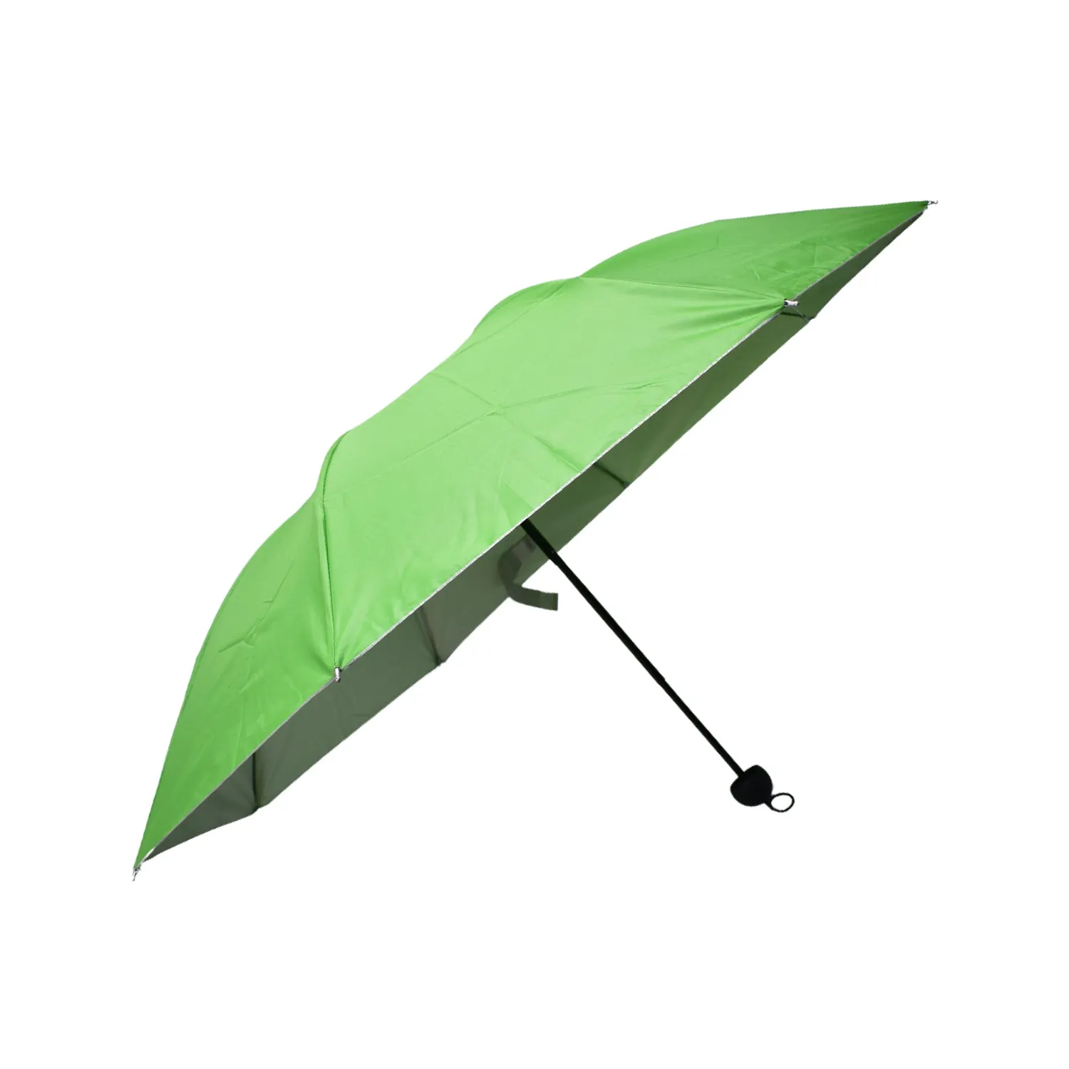 8539 3 Fold Sun Protective Solid Foldable Outdoor Umbrella, Portable Sun, UV Protection Lightweight Rain Umbrella With Umbrella Case For Girls, Women, Men, Boys