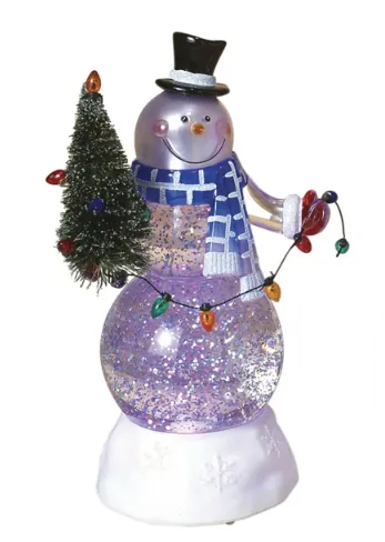 8.75" Battery Operated Snowman Globe