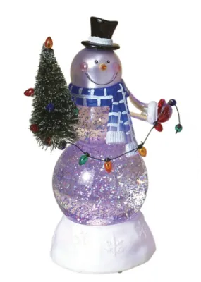 8.75" Battery Operated Snowman Globe