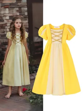 A Golden Touch Yellow Princess Dress