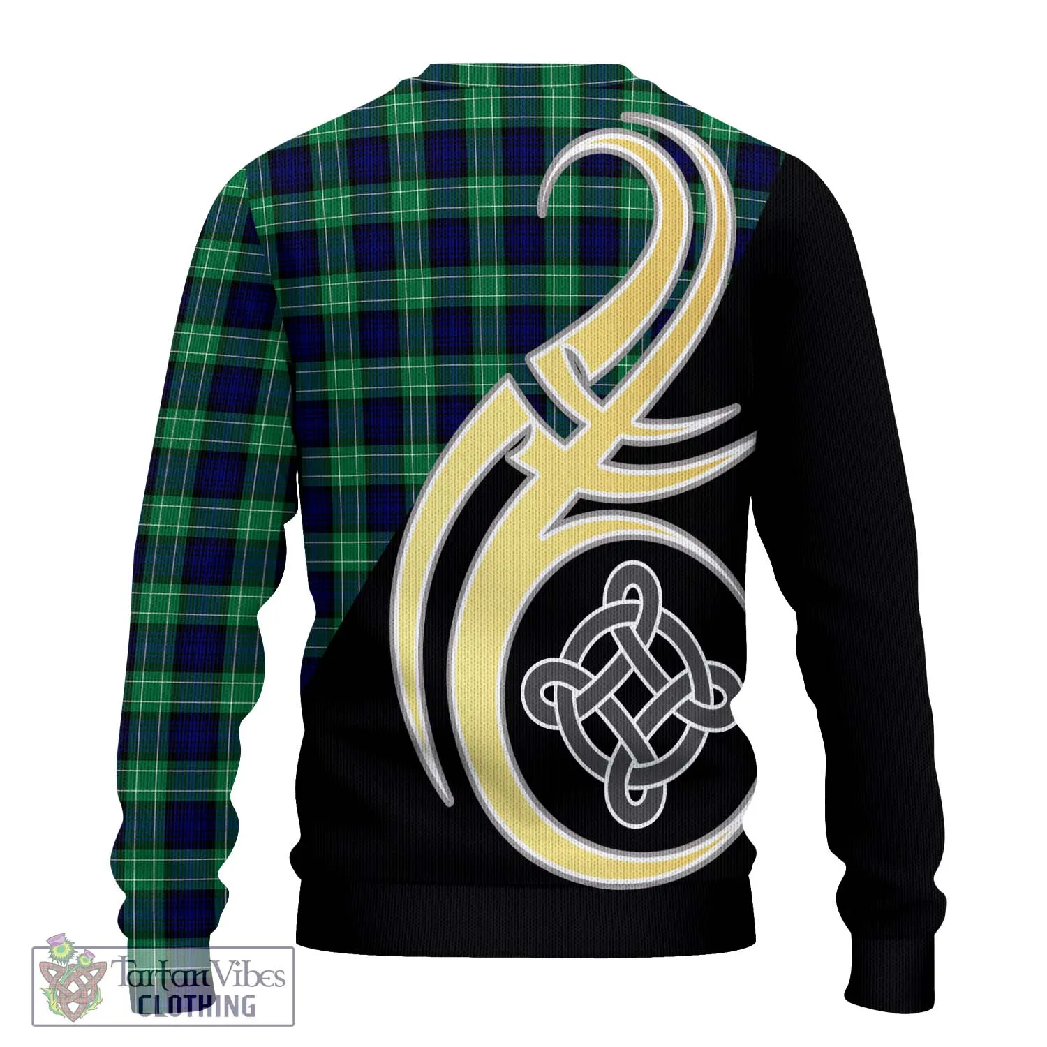 Abercrombie Tartan Ugly Sweater with Family Crest and Celtic Symbol Style