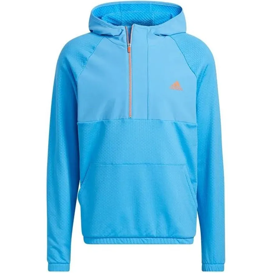 Adidas Fleece Anorak Half-Zip Pullover - Blue