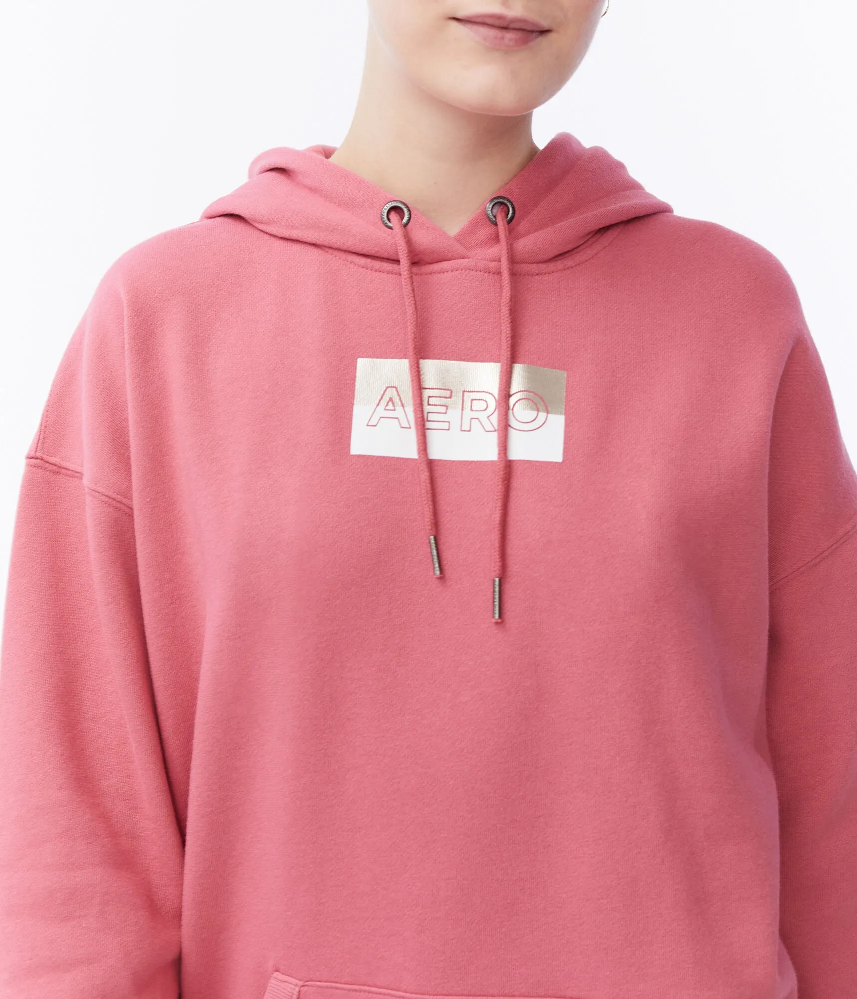 Aeropostale Aero Foil Box Logo Boyfriend Pullover Hoodie***