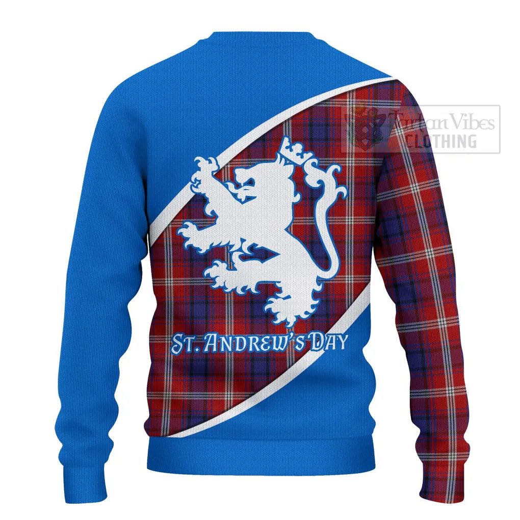 Ainslie Family Crest Tartan Ugly Sweater Celebrate Saint Andrew's Day in Style