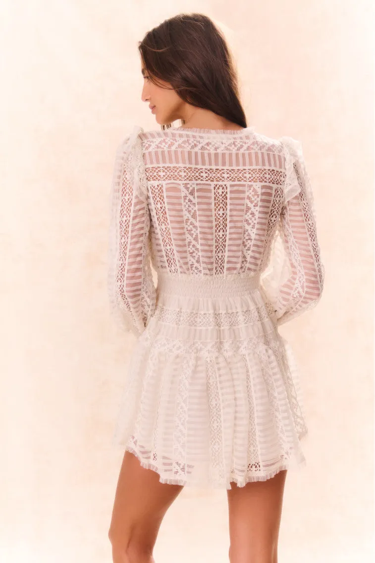 Alonsa Lace-Detailed Mini Dress