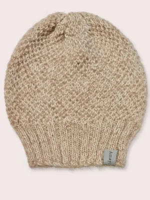 Amayi Alpaca - Beanie Hat Light Camel & Cream Mix