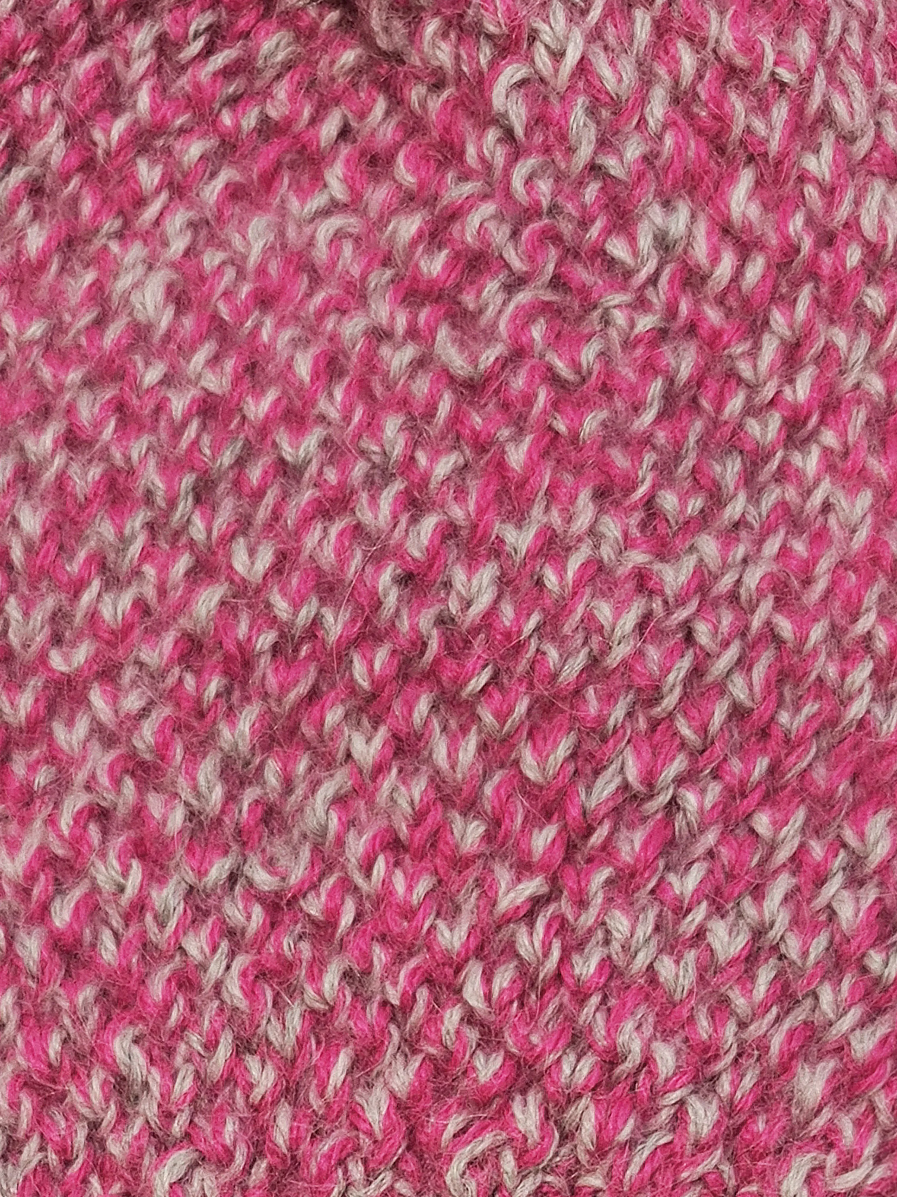 Amayi Alpaca - Beanie Hat Pink & Grey Mix