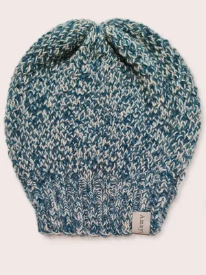 Amayi Alpaca - Beanie Hat Sea Green Flecked