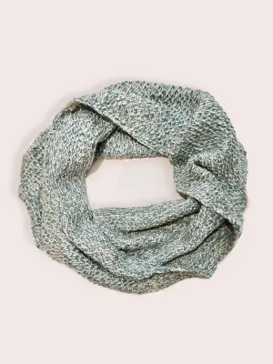 Amayi Alpaca - Flecked Infinity Scarf (Medium) Mint & Cream