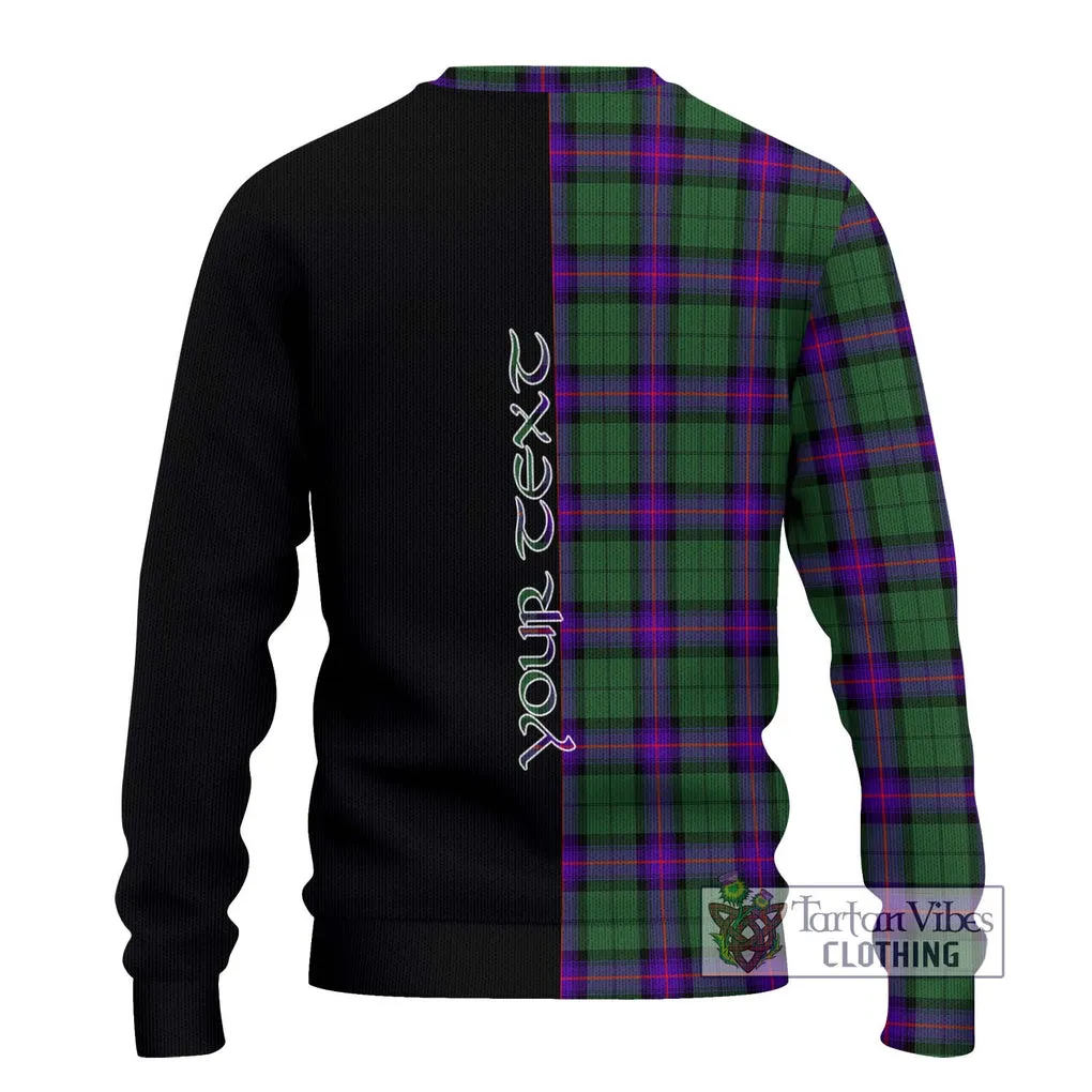 Armstrong Modern Tartan Ugly Sweater with Family Crest and Half Of Me Style