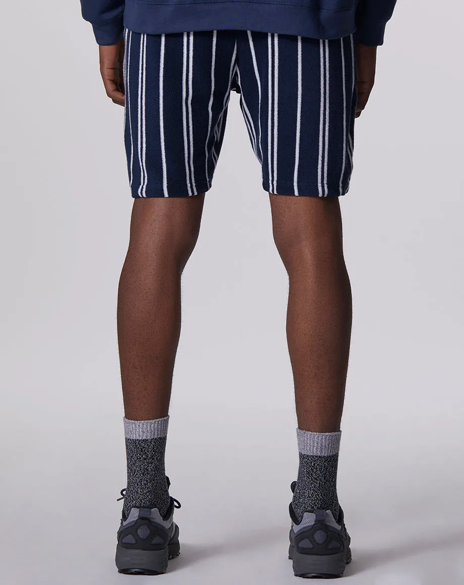 ARROW STRIPED MENS SHORTS | NAVY