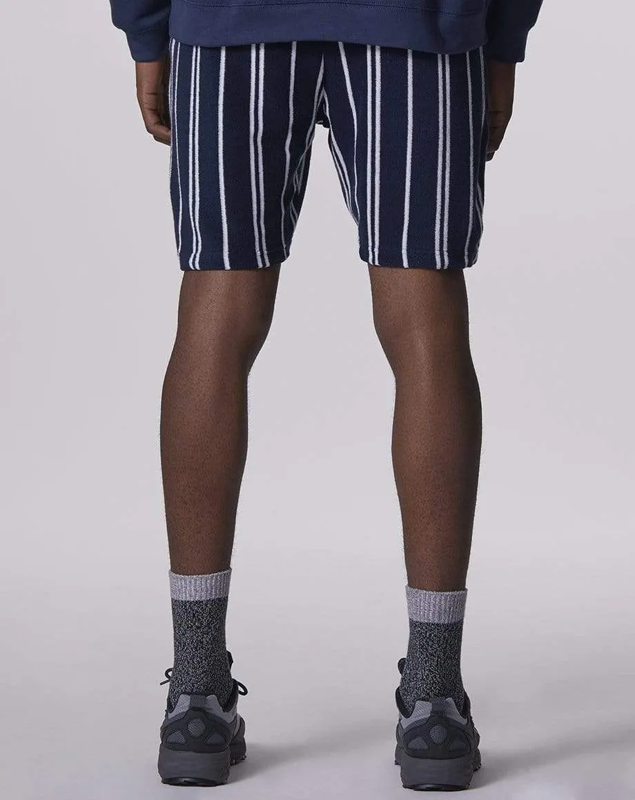 Arrow Striped Mens Shorts | Navy