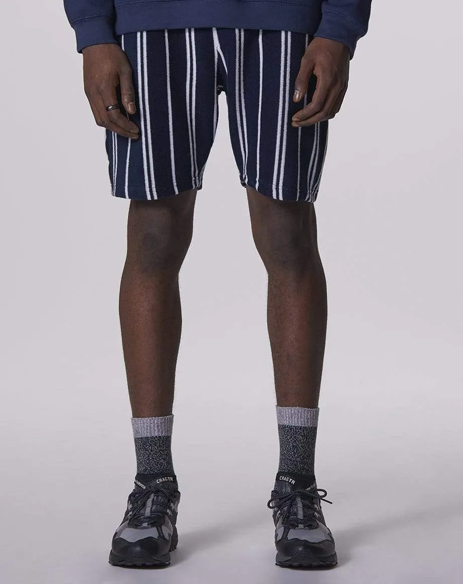 Arrow Striped Mens Shorts | Navy