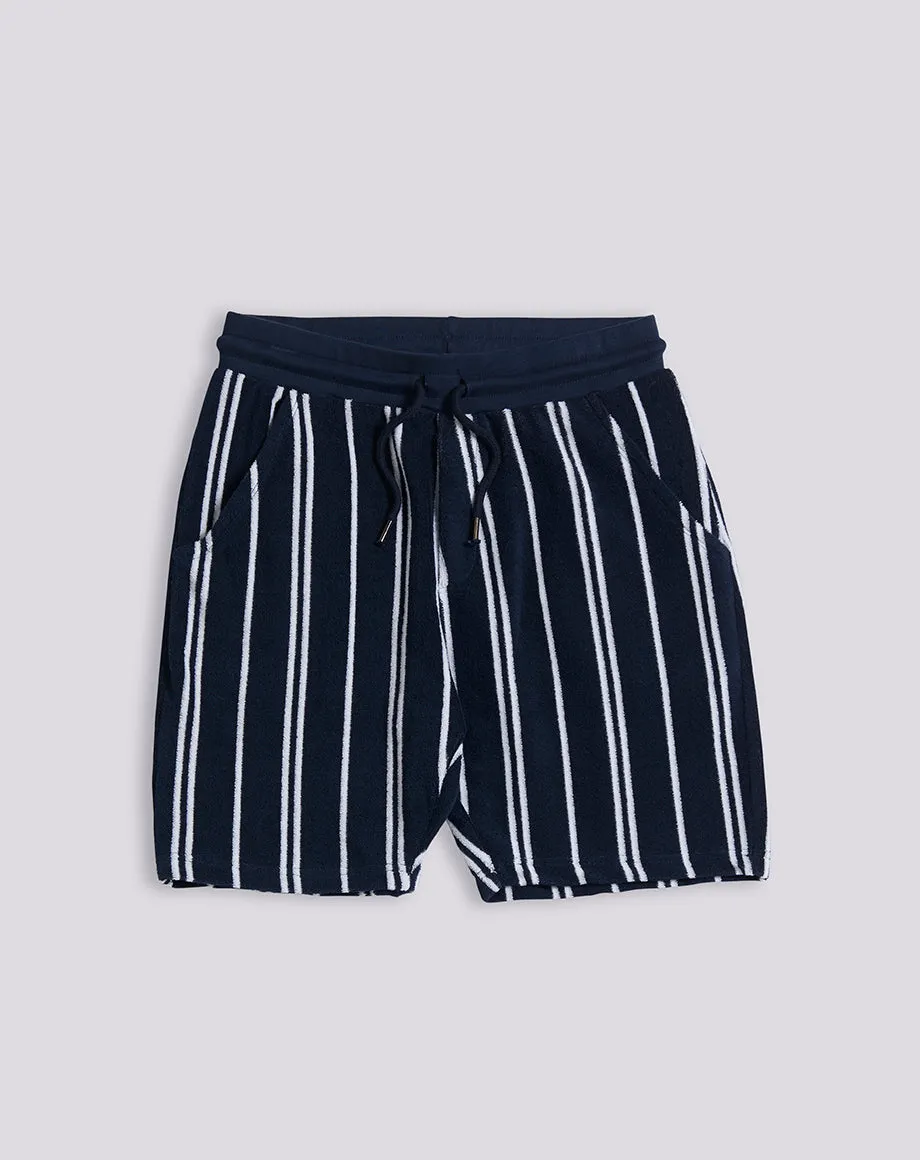 ARROW STRIPED MENS SHORTS | NAVY