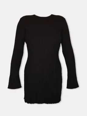 Aušra black cotton mini dress