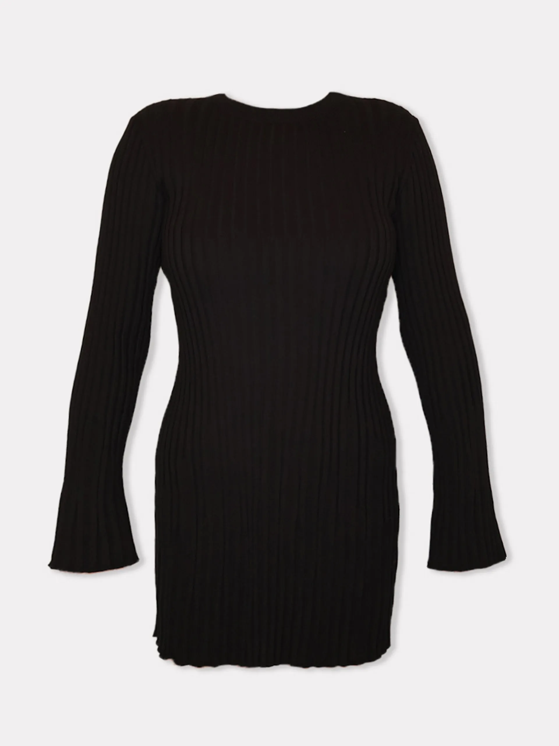 Aušra black cotton mini dress