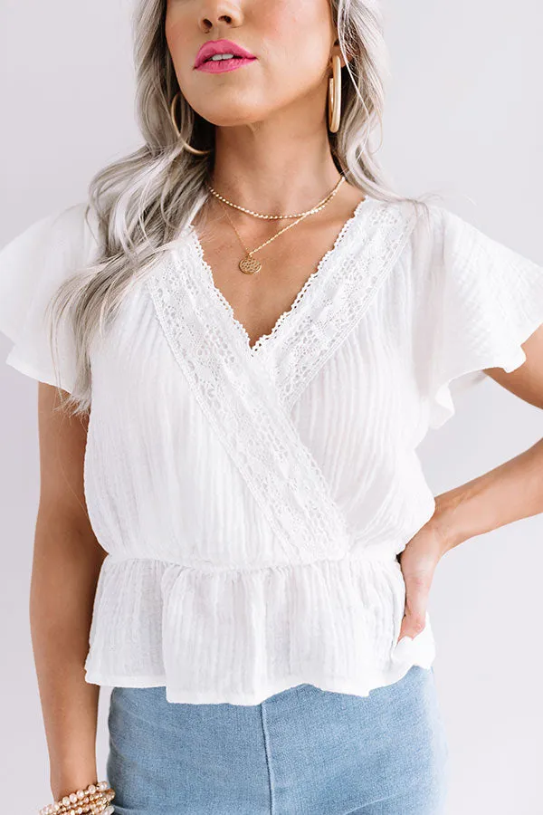 Beachy Brilliance Crochet Top In White