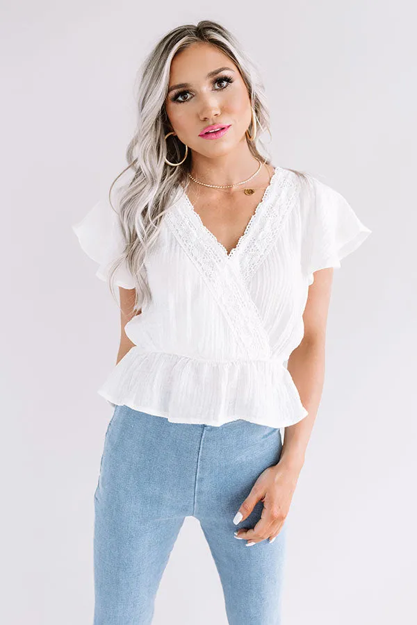 Beachy Brilliance Crochet Top In White