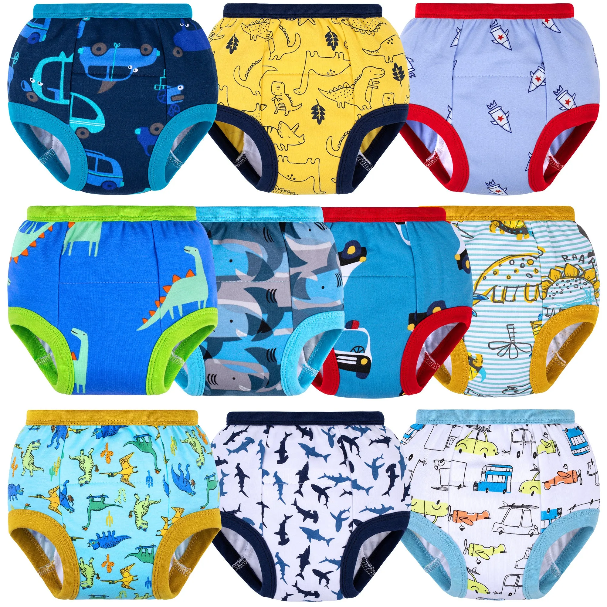 BIG ELEPHANT 10 Packs Baby Girls' and Boys' Potty Training Pants