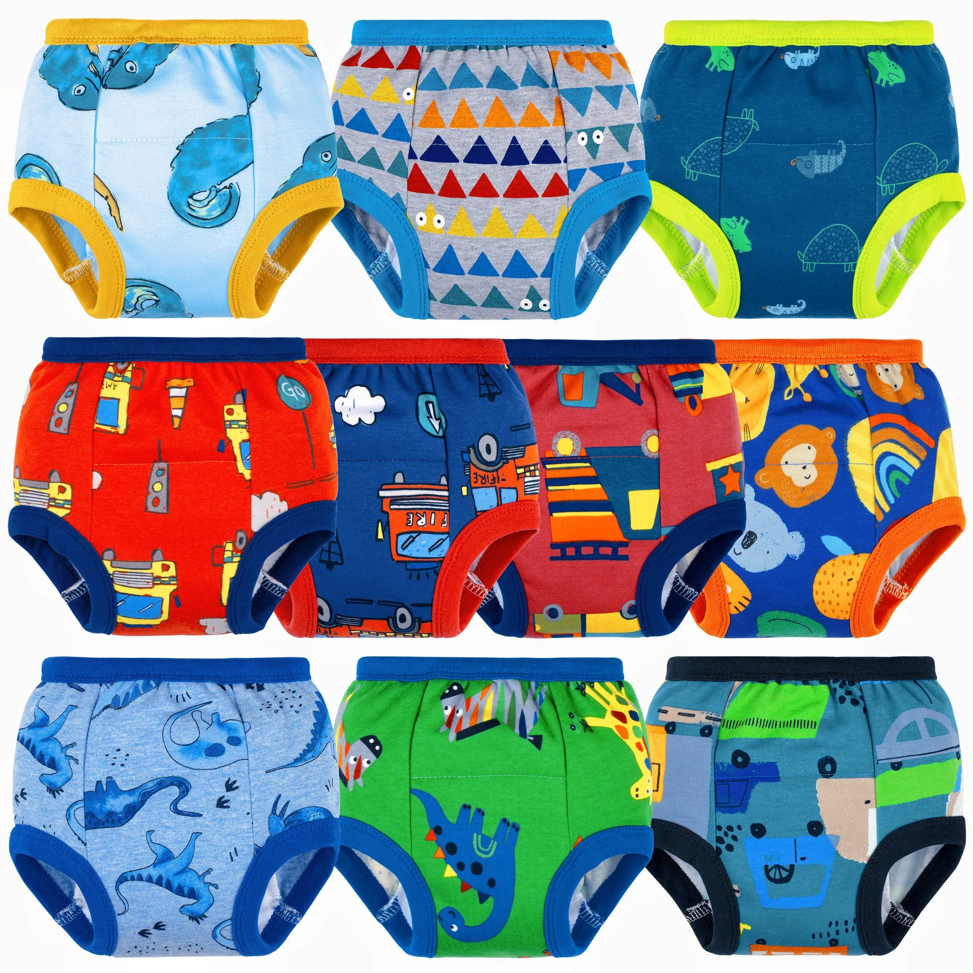 BIG ELEPHANT 10 Packs Baby Girls' and Boys' Potty Training Pants