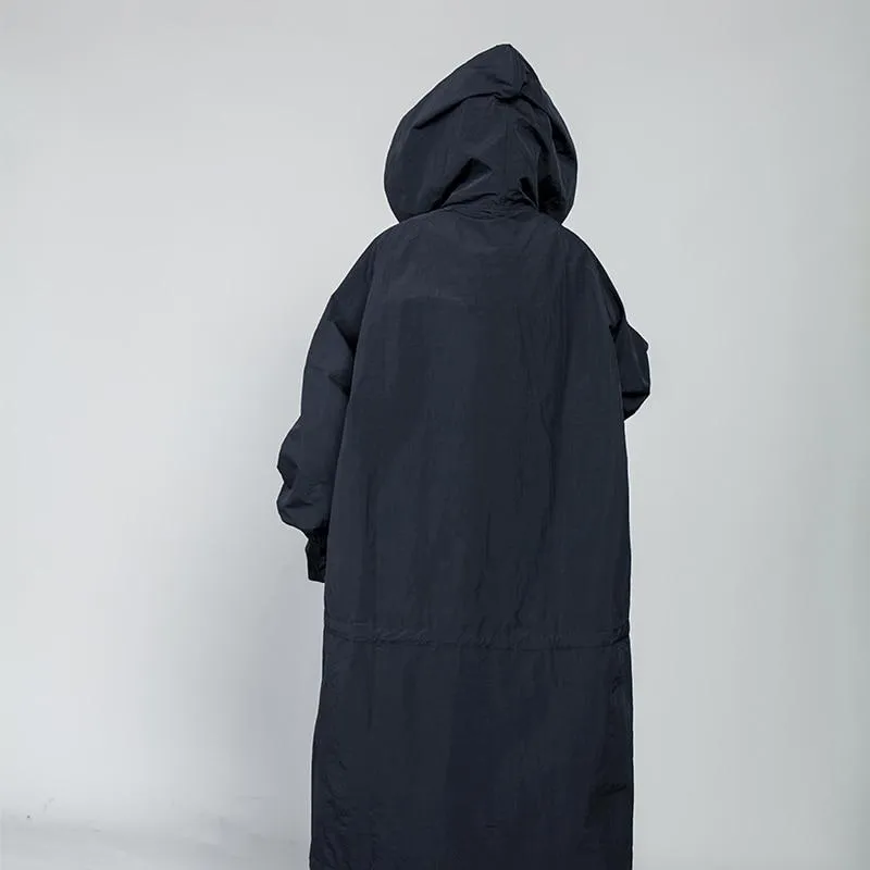 Black Hooded Oversized Coat | Millennials