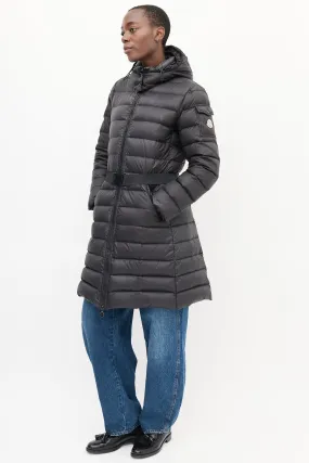 Black Quilted Down Mokacine Coat