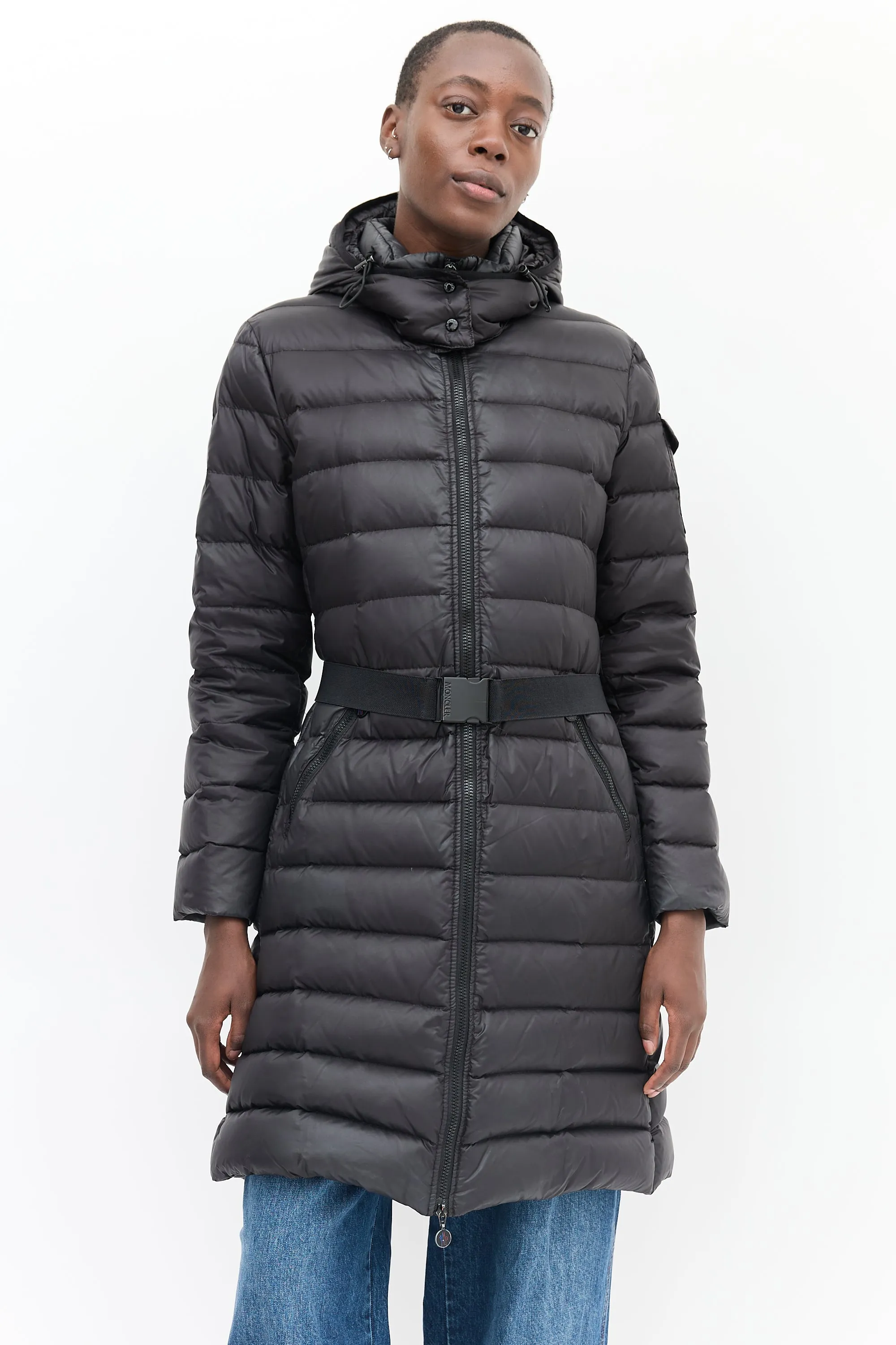 Black Quilted Down Mokacine Coat