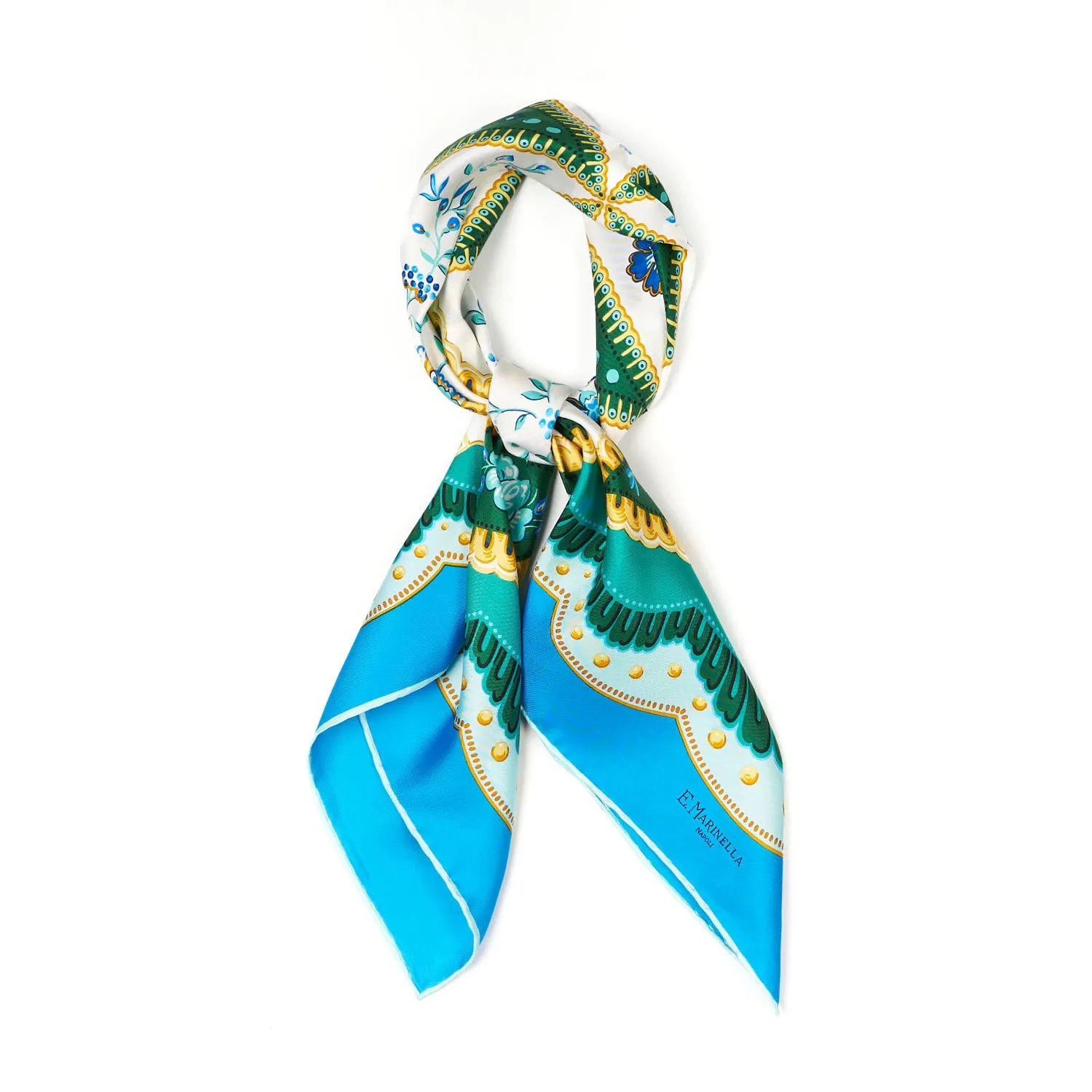 BLUETTE SILK SCARF 90