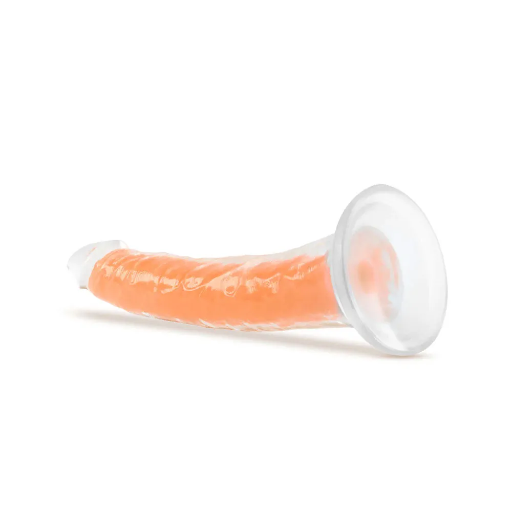 Blush Neo Elite Lavo 7.5 Inch Dildo Glow In The Dark Neon Orange