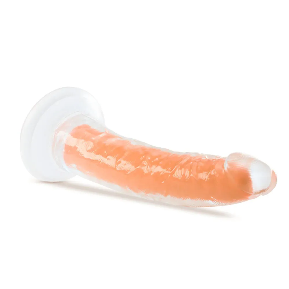 Blush Neo Elite Lavo 7.5 Inch Dildo Glow In The Dark Neon Orange