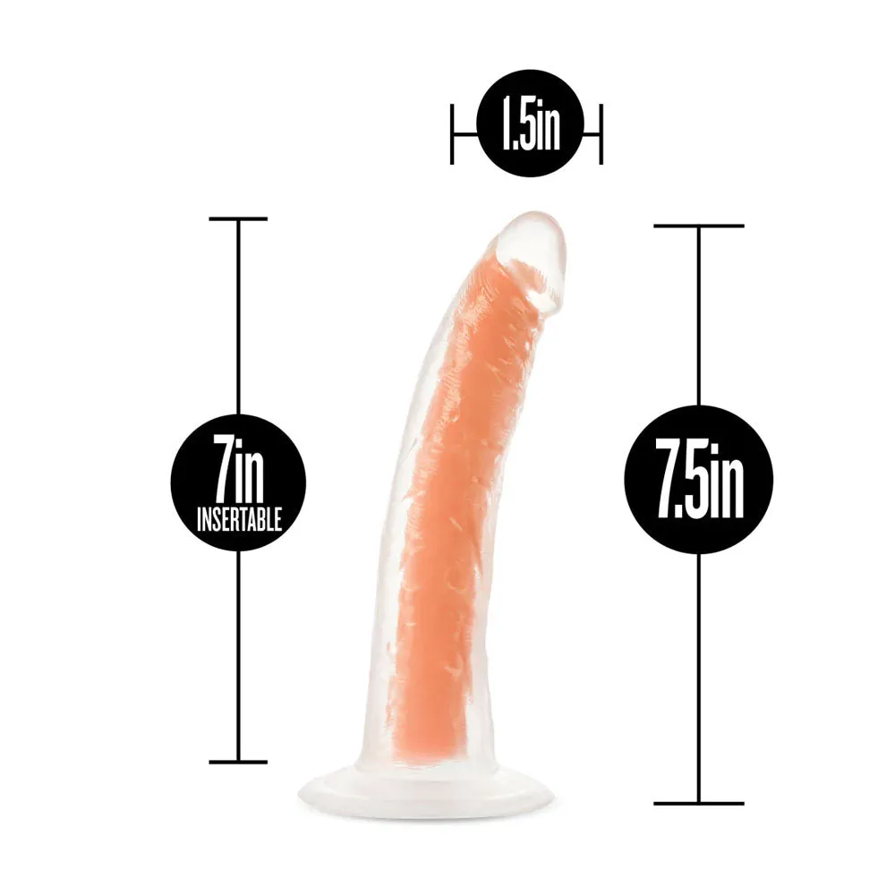 Blush Neo Elite Lavo 7.5 Inch Dildo Glow In The Dark Neon Orange