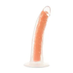 Blush Neo Elite Lavo 7.5 Inch Dildo Glow In The Dark Neon Orange