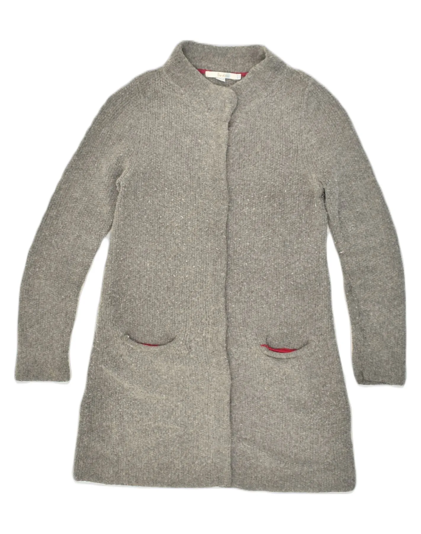 BODEN Womens Knit Overcoat UK 10 Small Grey