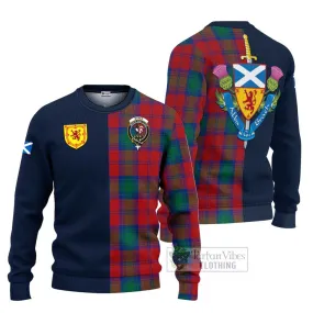 Byres (Byses) Tartan Ugly Sweater with Scottish Lion Royal Arm Half Style