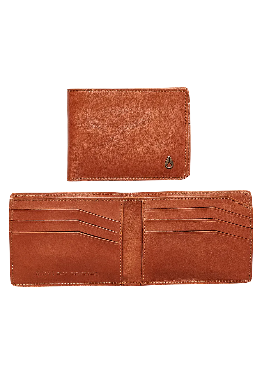 Cape Leather Slim Wallet - Saddle