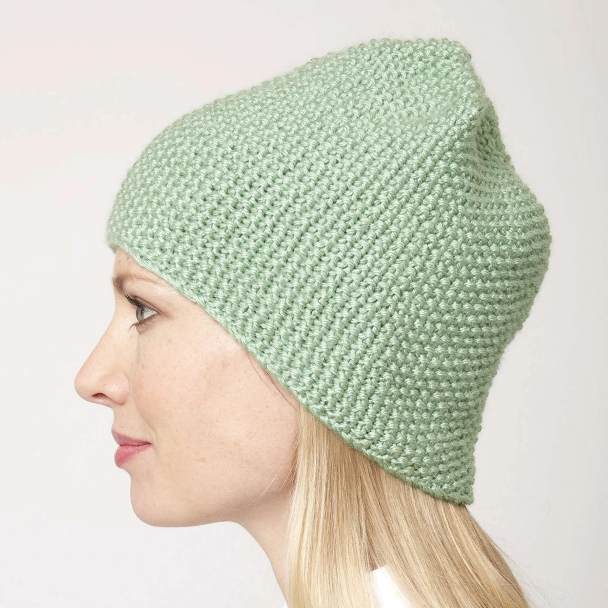 Caron Knit Seed Stitch Beanie