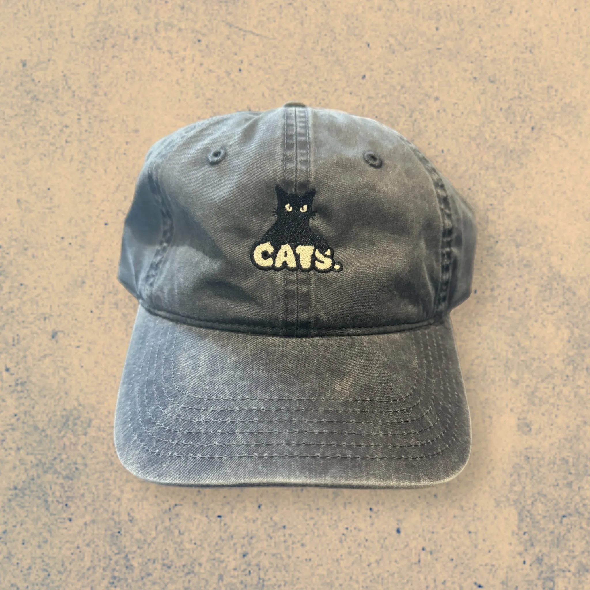 CATS: BLUE FADE DAD STITCH CAP