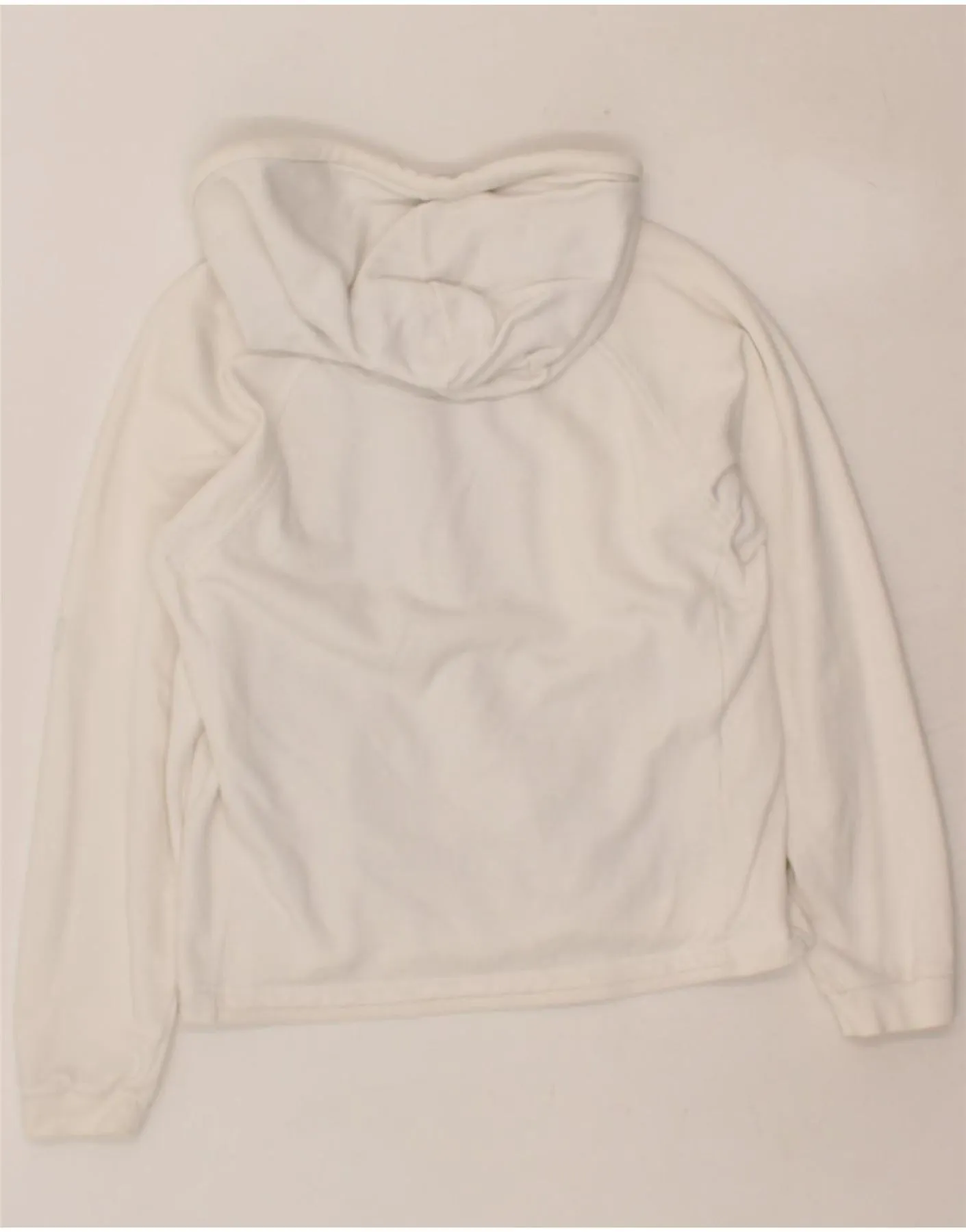 CHAMPION Womens Crop Zip Hoodie Sweater UK 10 Small White