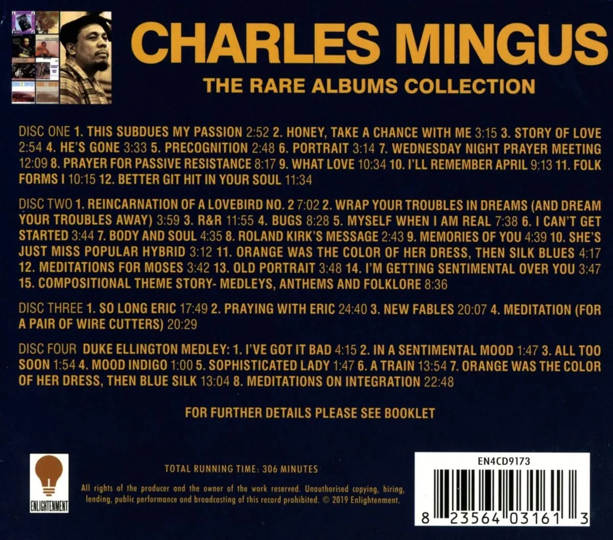 CHARLES MINGUS: The Rare Albums Collection (4 CDS)