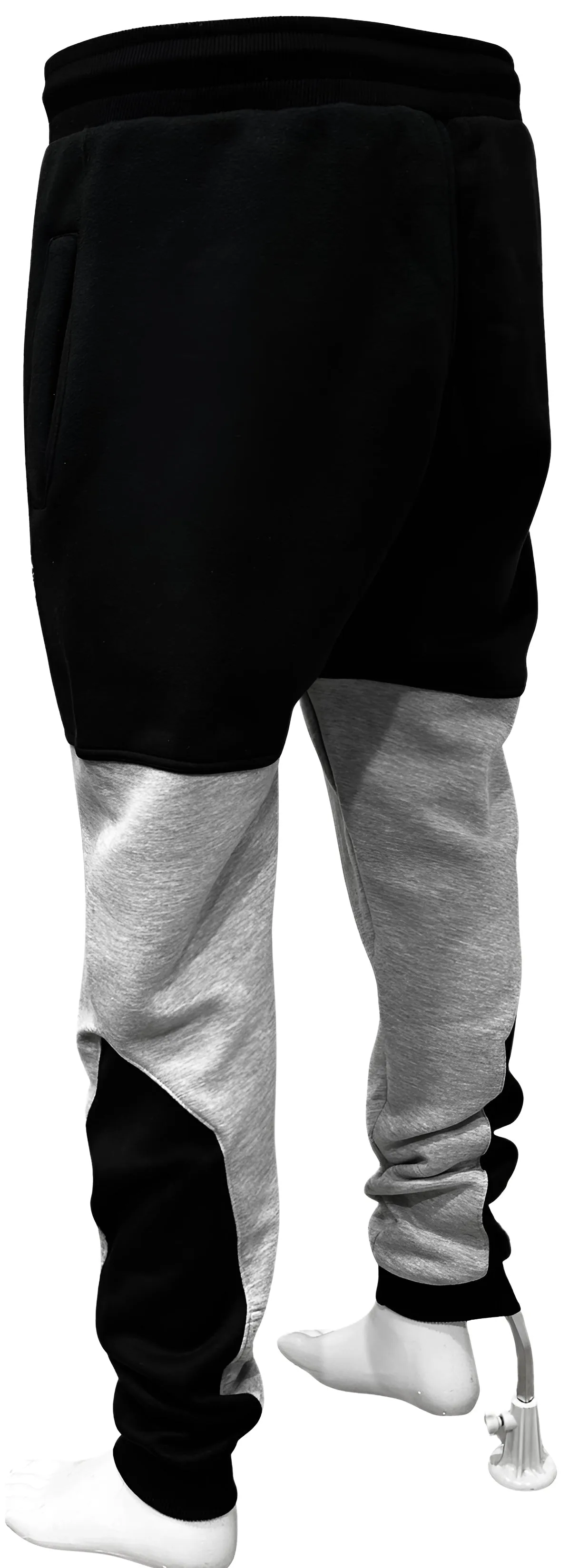 ^CHIEFIN’^ (BLACK-GREY) JOGGER SWEATPANTS (CUT & SEW)