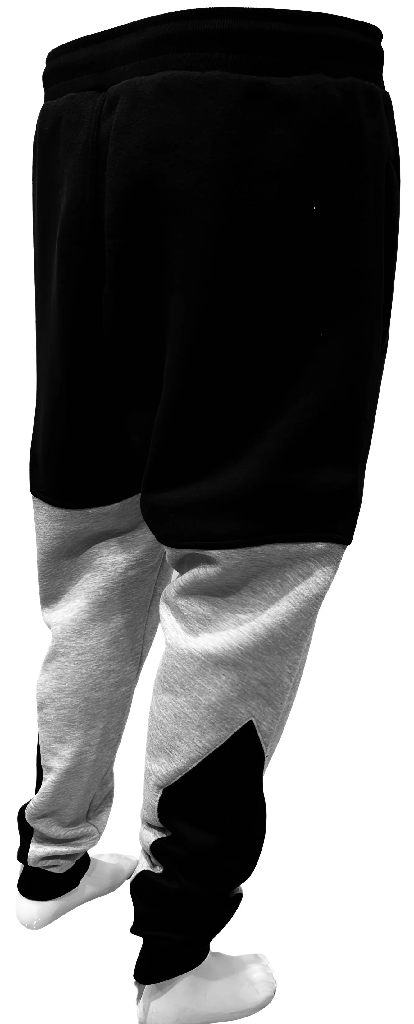 ^CHIEFIN’^ (BLACK-GREY) JOGGER SWEATPANTS (CUT & SEW)