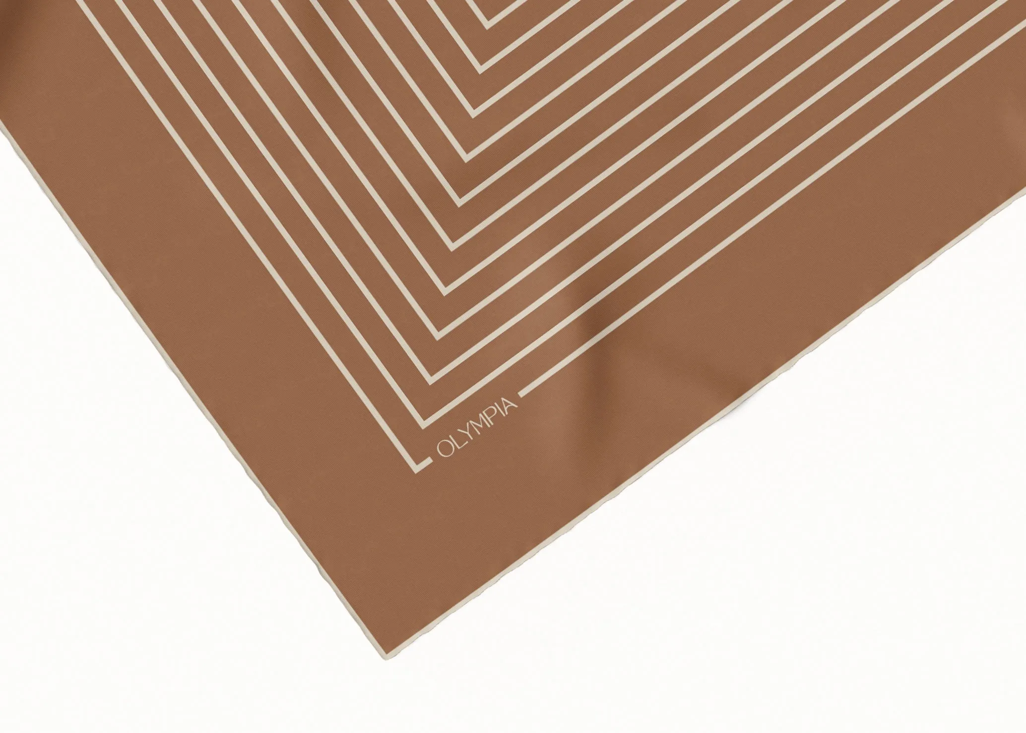 Chloe Tan/Sand Silk Scarf - 89x89cm - Imperfect