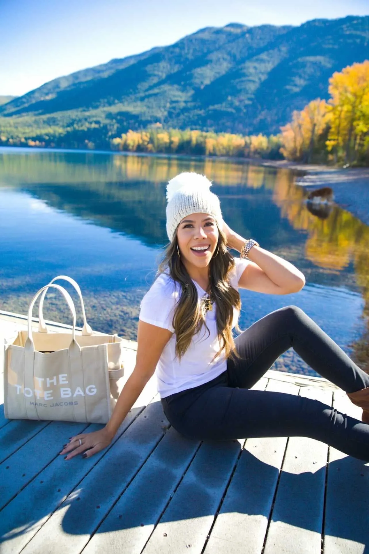 Colorblock Knit Pom Hat