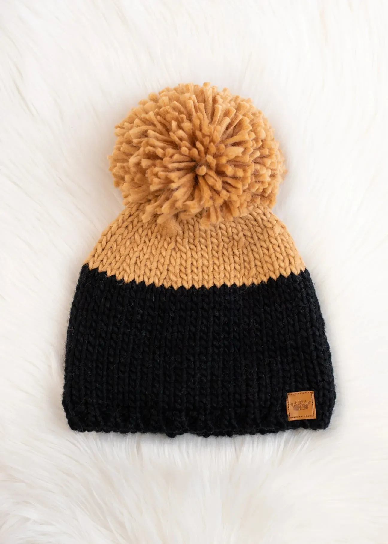 Colorblock Knit Pom Hat